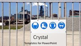  Presentation with commitment safety - Beautiful presentation design featuring steel gate with a safety backdrop and a lemonade colored foreground