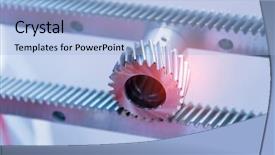  Presentation with bearing - PPT layouts enhanced with steel gears and rolling bearing background and a light blue colored foreground