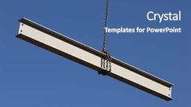  Presentation with steel construction - Cool new slides with steel girder on a construction backdrop and a ocean colored foreground
