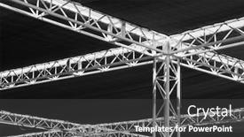  Presentation with steel - Beautiful slides featuring steel girders beams and tarps backdrop and a dark gray colored foreground