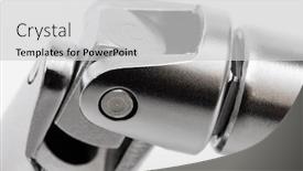  Presentation with steel - Audience pleasing presentation design consisting of steel-hinge-on-a-white backdrop and a light gray colored foreground