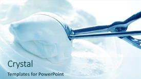  Presentation with ice cream - Cool new presentation theme with steel ice cream scoop spoon backdrop and a sky blue colored foreground