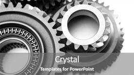  Presentation with gears - Colorful presentation design enhanced with steel idustry - metal cog gears joining together backdrop and a gray colored foreground