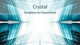  Presentation with abstract modern architecture - Colorful presentation design enhanced with steel light blue background backdrop and a cool aqua colored foreground