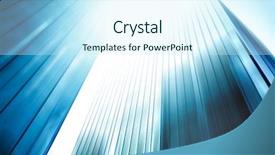  Presentation with high rise building - Beautiful slides featuring steel light blue background backdrop and a cool aqua colored foreground