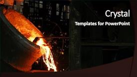  Presentation with steel industry - Slide deck with steel making background and a black colored foreground