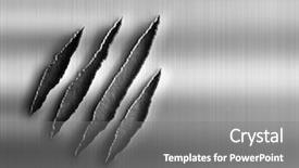  Presentation with steel - Beautiful PPT layouts featuring steel metal with claw damage backdrop and a gray colored foreground