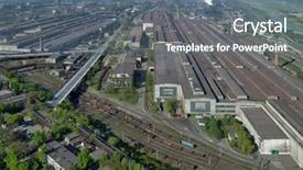  Presentation with steel mill - Audience pleasing PPT theme consisting of steel mill - extensive metallurgical works backdrop and a  colored foreground