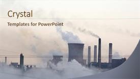  Presentation with steel mill - Slides enhanced with industrial catalyst - steel mill blasting furnaces background and a cream colored foreground