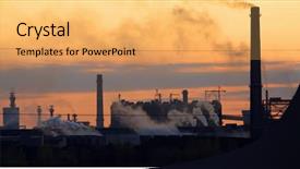  Presentation with blasting - Audience pleasing theme consisting of industrial catalyst - steel mill blasting furnaces backdrop and a yellow colored foreground