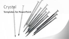  Presentation with nails - Slides having steel-nails-on-plain-background background and a white colored foreground