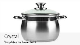  Presentation with steel - Theme featuring steel pan isolated on white background and a light gray colored foreground