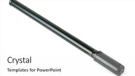  Presentation with black hand - Colorful slides enhanced with steel pipe - black hand air pump isolated backdrop and a white colored foreground