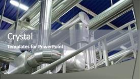  Presentation with power plant - PPT theme with steel pipe - modern power plant background and a gray colored foreground