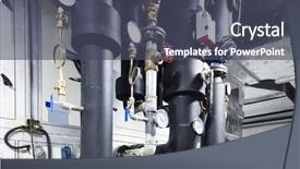  Presentation with buildings - Cool new theme with steel pipe - piping system in the buildings backdrop and a dark gray colored foreground