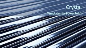  Presentation with steel pipe - Cool new presentation design with steel pipe - tubes toned in blue color backdrop and a ocean colored foreground