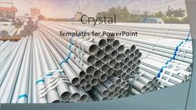  Presentation with steel industry pipes - Presentation theme consisting of steel-pipes-industry-construction-stacked background and a lemonade colored foreground