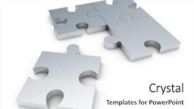  Presentation with steel - Cool new PPT layouts with steel puzzle backdrop and a white colored foreground