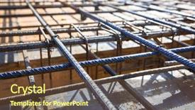  Presentation with reinforcement steel - Slides consisting of steel reinforcement for the concrete background and a tawny brown colored foreground