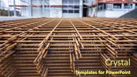  Presentation with steel bars - Amazing presentation design having steel-rods-and-bars backdrop and a tawny brown colored foreground