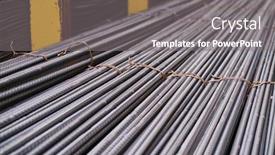  Presentation with steel bars - Audience pleasing theme consisting of steel-rods-or-bars-used backdrop and a gray colored foreground