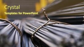  Presentation with steel bars - Beautiful theme featuring steel-rods-or-bars-used backdrop and a tawny brown colored foreground