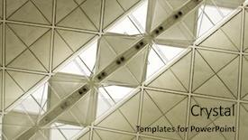  Presentation with hongkong - Presentation theme having steel roof structure in the hongkong airport hongkong china background and a mint green colored foreground