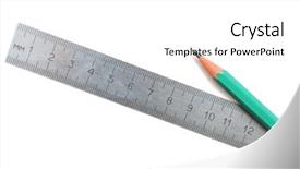  Presentation with steel - Audience pleasing theme consisting of steel ruler and wood pencil backdrop and a white colored foreground