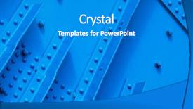  Presentation with steel bridge - Slides consisting of close up of painted steel section of road bridge background and a teal colored foreground