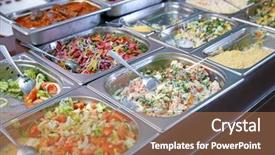  Presentation with service learning - Amazing presentation theme having steel self service trays filled backdrop and a coral colored foreground