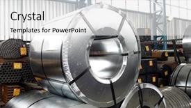  Presentation with steel - Amazing theme having steel sheet in a warehouse backdrop and a white colored foreground