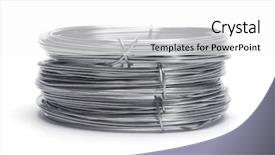  Presentation with wires - Theme featuring steel silver - stack of galvanized wires background and a white colored foreground