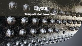  Presentation with steel structures - PPT theme enhanced with steel structures - black rivets in perspective background and a dark gray colored foreground