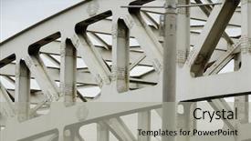  Presentation with steel structures - Slide deck enhanced with steel structures - bridge footing background and a light gray colored foreground