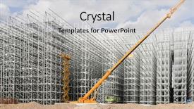  Presentation with steel structures - Amazing slides having steel structures - construction site backdrop and a light gray colored foreground