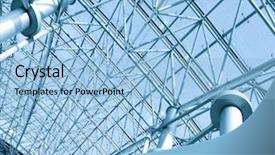  Presentation with steel structures - Theme consisting of steel structures - contemporary hall background and a light blue colored foreground