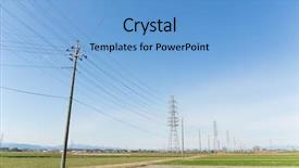  Presentation with steel structures - Amazing slide deck having steel structures - power tower in countryside backdrop and a light blue colored foreground