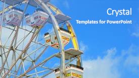  Presentation with ferris wheel - Amazing slide deck having steel theme - ferris wheel abstract backdrop and a  colored foreground