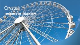 Presentation with ferris wheel - Slides consisting of steel theme - modern white ferris wheel background and a teal colored foreground