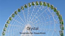  Presentation with blue sky - Slide deck with steel theme - noria booths with blue sky background and a light blue colored foreground