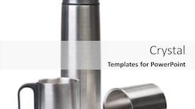  Presentation with steel - Slide set enhanced with steel-thermos-with-mug-kit background and a white colored foreground