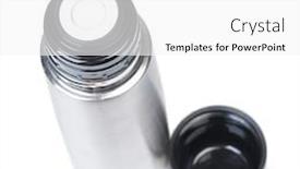  Presentation with steel bracings - Audience pleasing presentation design consisting of steel-travel-thermos-isolated backdrop and a white colored foreground