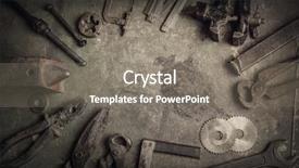  Presentation with tool belt tools - Cool new presentation with steel workers - grungy old metalwork tools backdrop and a gray colored foreground