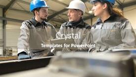  Presentation with steelwork - Theme consisting of steelwork-instructor-with-young-apprentice background and a gray colored foreground