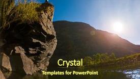  Presentation with cliff - Slide deck with steep cliff on the river background and a  colored foreground