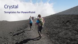  Presentation with summit - Cool new slide deck with steep path of etna summit backdrop and a sky blue colored foreground