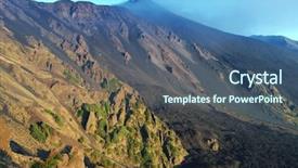  Presentation with indus valley - Slide set featuring steep slope of bove valley background and a ocean colored foreground