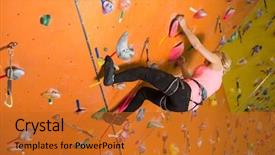  Presentation with us mexico border wall separating - Amazing slide set having steep wall on the climbing backdrop and a gold colored foreground