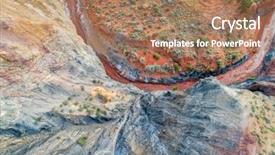  Presentation with rock - Slide set enhanced with steeping - aerial view of colorful rock background and a coral colored foreground