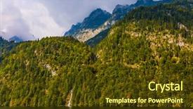  Presentation with waterfalls - Colorful presentation theme enhanced with steeping - konigssee - the cleanest lake backdrop and a tawny brown colored foreground